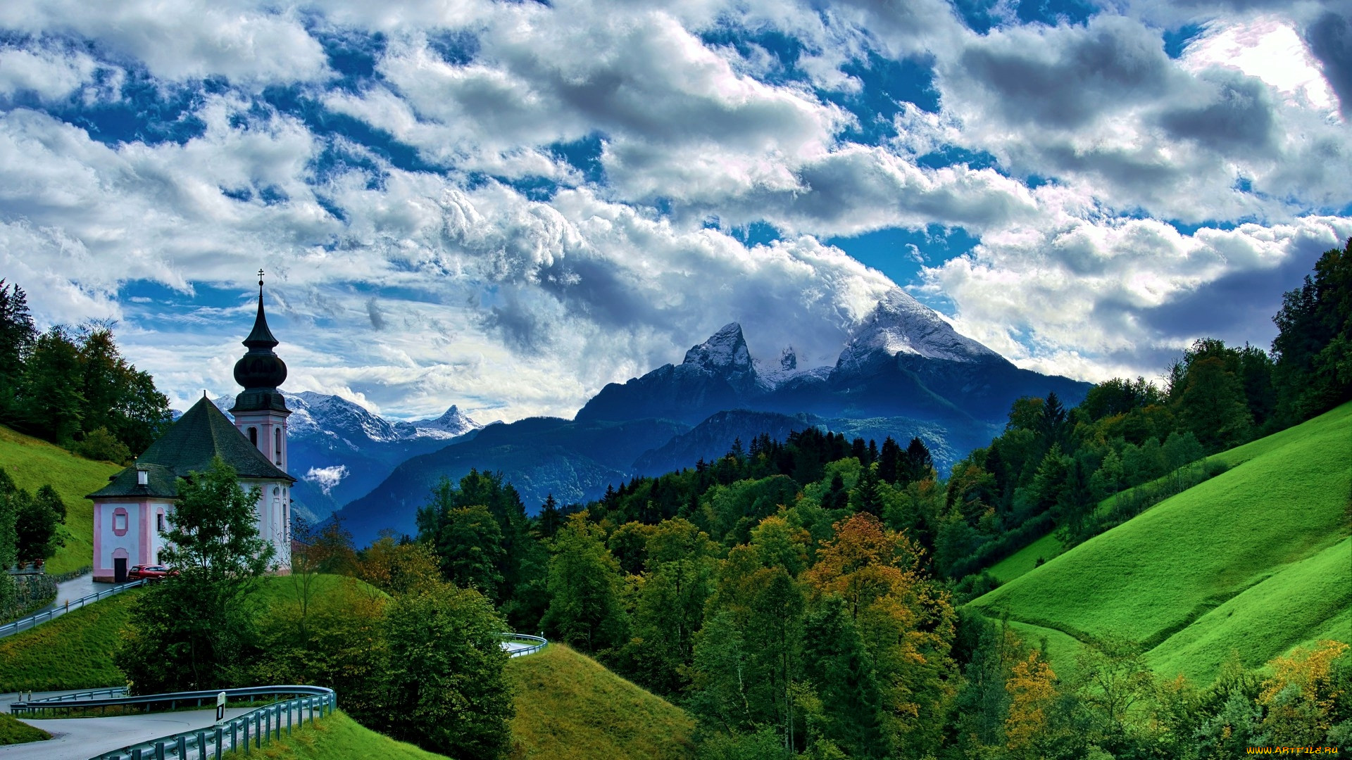 church maria gern, bavarian alps, , -  ,  ,  , church, maria, gern, bavarian, alps
